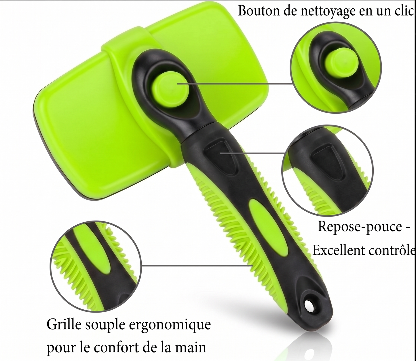 Brosse Autonettoyante Zenwoof — Toilettage Facile pour Chien & Chat