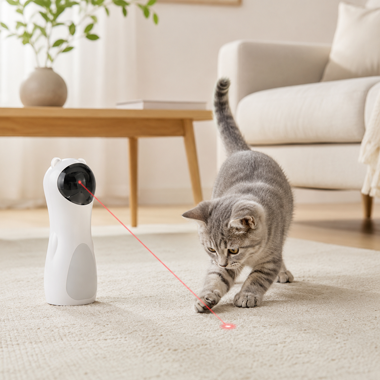 Jouet Laser Zenwoof — gros plan du laser