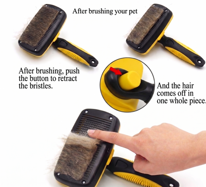 Zenwoof Pro Self-Cleaning Slicker Brush — one-click release