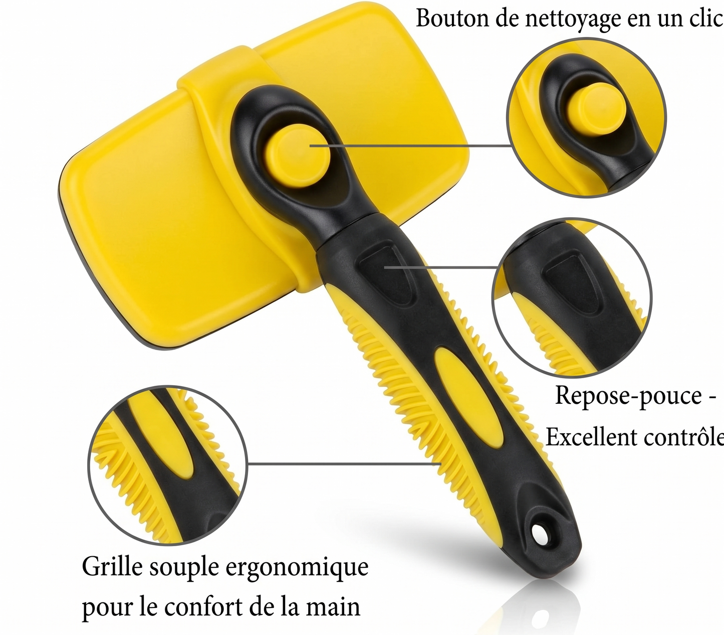 Brosse Autonettoyante Zenwoof — Toilettage Facile pour Chien & Chat